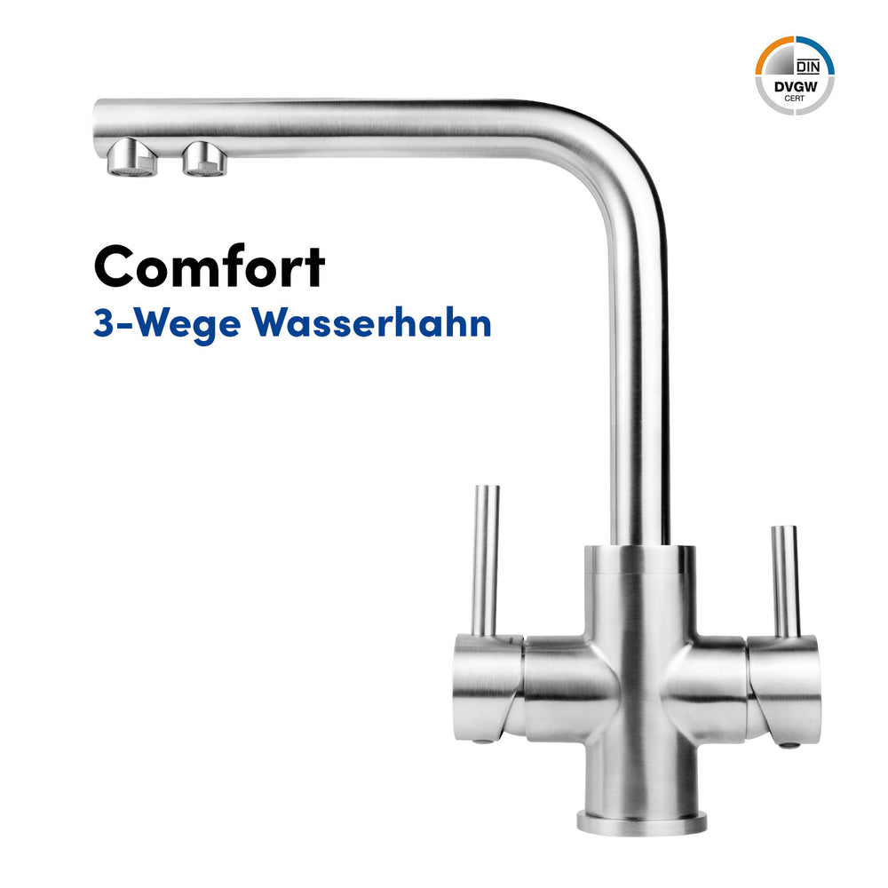 Aquatime-Umkehrosmoseanlage-Anlage + 3-WEGE WASSERHAHN